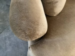 HIGH END CURVED DOWN SECTIONAL SOFA Gold Chenille