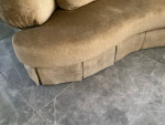 HIGH END CURVED DOWN SECTIONAL SOFA Gold Chenille