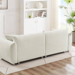 New Mid Century Loveseat Sofa, Modular Sectional Couch Fabric Upholste
