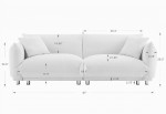 New Mid Century Loveseat Sofa, Modular Sectional Couch Fabric Upholste