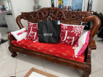 Rosewood Living Rom Sofa Set 6Piece Real Wood Very Heavy For Sale