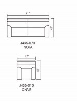 Top grain leather sofa chair