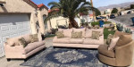 Sofa and loveseat and swilve chair