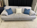 Grey suede sofa/couch
