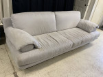 Grey suede sofa/couch
