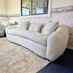 Curved Boucle Luxury Sofa Couch (Delivery Available)