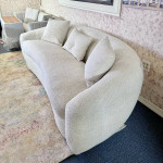 Curved Boucle Luxury Sofa Couch (Delivery Available)