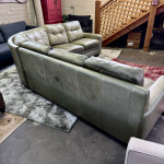 Large Distressed Leather Couch American Leather Sectional Sofa (Delivery Availab