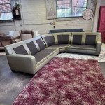 Large Distressed Leather Couch American Leather Sectional Sofa (Delivery Availab