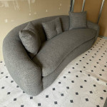 3 Seater Boucle Sofa Luxury Curved Couch (Delivery Available)