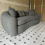 3 Seater Boucle Sofa Luxury Curved Couch (Delivery Available)