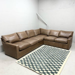 A. Rudin Designer Couch Full Grain Leather Sectional Sofa (Delivery Available)