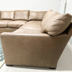 A. Rudin Designer Couch Full Grain Leather Sectional Sofa (Delivery Available)