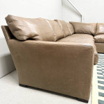 A. Rudin Designer Couch Full Grain Leather Sectional Sofa (Delivery Available)