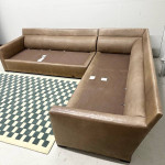 A. Rudin Designer Couch Full Grain Leather Sectional Sofa (Delivery Available)