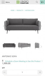 New Modern Sofa Couch (Delivery Available)