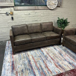 Rustic Couches Top Grain Leather Sofa Set (Delivery Available)