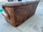 Restoration Hardware Churchill Leather Sofa with nailhead