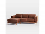 NIB West Elm Dekalb Leather sofa Sectional (LA chaise)