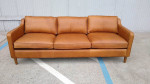 West Elm Hamilton Leather Sofa 90” cigar
