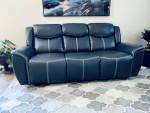 Beautiful Brand New Deep Blue Dual Reclining Sofa and Loveseat