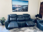 Beautiful Brand New Deep Blue Dual Reclining Sofa and Loveseat