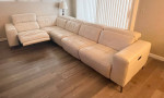 Alessa Frost leather sofa w/ 3 electric recliners!