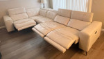 Alessa Frost leather sofa w/ 3 electric recliners!