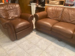 Leather Sofa and Chair