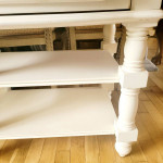 Stanley white wood sofa side end table nightstand night stand bedroom