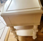 Stanley white wood sofa side end table nightstand night stand bedroom