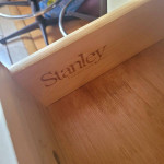 Stanley white wood sofa side end table nightstand night stand bedroom