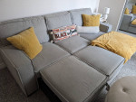 Sleeper sofa with storage chaise