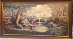 Large Duane R Probus landscape print Titled “Best Friends” Sofa Art