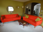 Mid Century Modern sofa loveseat set