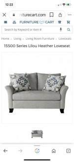 Gray Sofa and Loveseat set