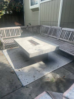 RH sectional teak outdoor sofa