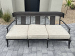 Restoration Hardware Klismos Outdoor Patio Cast Aluminum Sofa