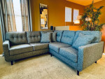 Ashley Zardoni Mid-Century Modern 2-Piece Sectional Sofa - Gray