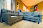 Ashley Zardoni Mid-Century Modern 2-Piece Sectional Sofa - Gray