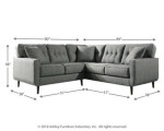 Ashley Zardoni Mid-Century Modern 2-Piece Sectional Sofa - Gray