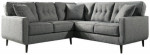 Ashley Zardoni Mid-Century Modern 2-Piece Sectional Sofa - Gray