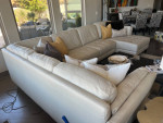 Off White Leather Sectional Sofa