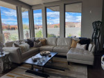 Off White Leather Sectional Sofa