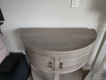 Half circle side table sofa table