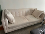 Pair white sofa couch