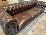 Brown Leather Chesterfield Sofa