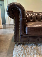 Brown Leather Chesterfield Sofa