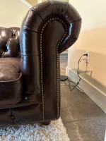 Brown Leather Chesterfield Sofa