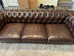 Brown Leather Chesterfield Sofa